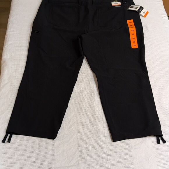 Eddie Bauer 16 Black Ripstop Crop Pants, NEW - Picture 12 of 12